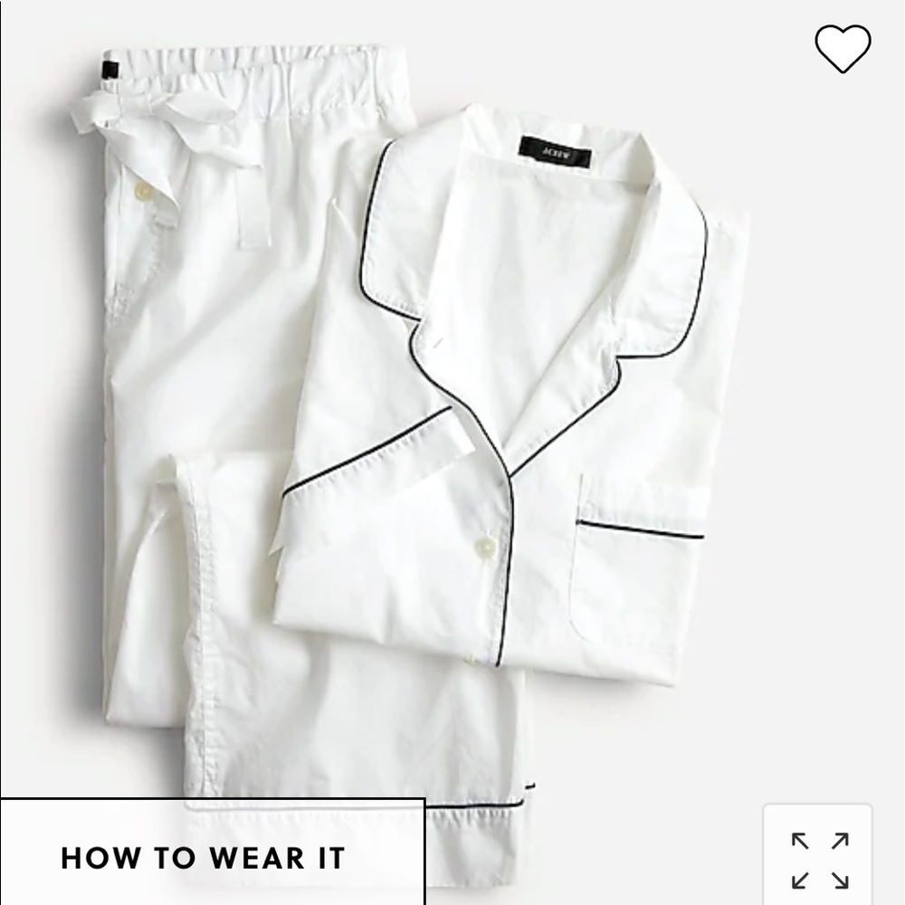 End-on-end cotton long-sleeve pajama set J Crew sizes L XL NWT